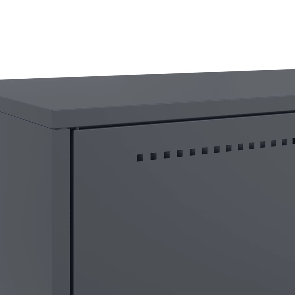 Ντουλάπι Ανθρακί 68x39x111,5 εκ. από Χάλυβα