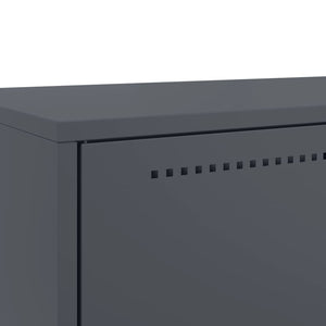 Ντουλάπι Ανθρακί 68x39x111,5 εκ. από Χάλυβα