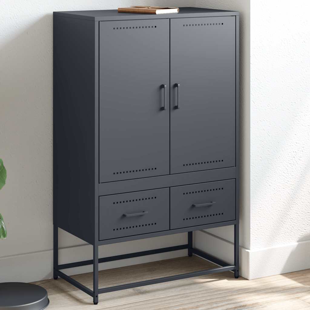 Ντουλάπι Ανθρακί 68x39x111,5 εκ. από Χάλυβα