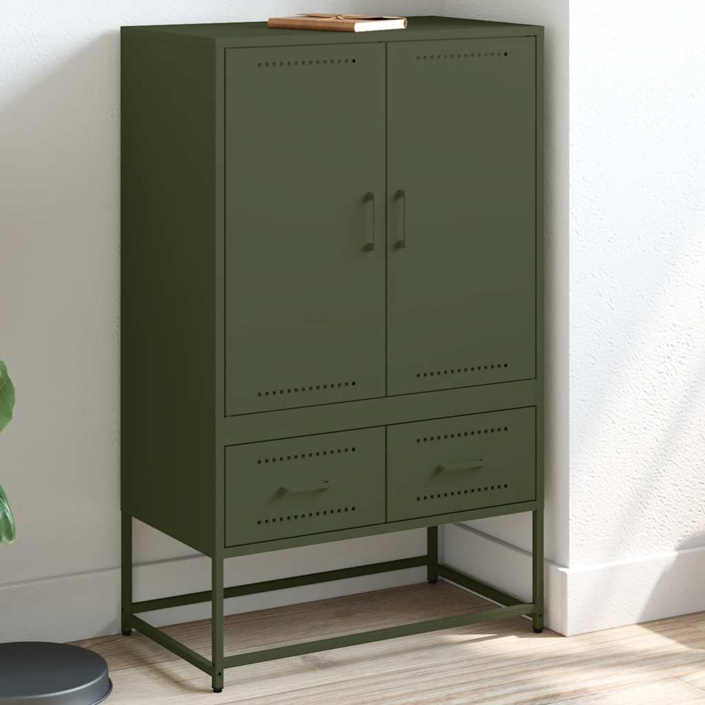 Ντουλάπι Πράσινο Λαδί 68x39x111,5 εκ. από Ατσάλι