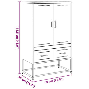 Ντουλάπι Λευκό 68x39x111,5 εκ. από Χάλυβα