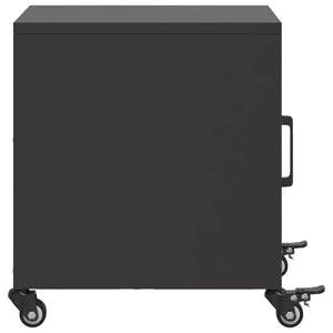 Κομοδίνο Μαύρο 36x39x43,5 εκ. από Χάλυβα