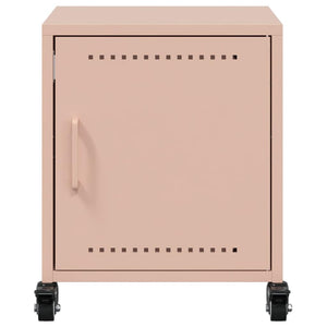 Κομοδίνο Ροζ 36x38,5x43,5 εκ. από Χάλυβα
