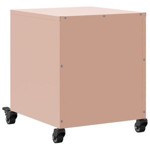Κομοδίνο Ροζ 36x38,5x43,5 εκ. από Χάλυβα