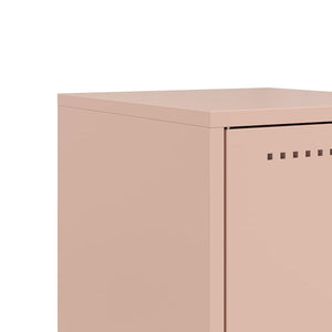 Κομοδίνο Ροζ 36x38,5x43,5 εκ. από Χάλυβα