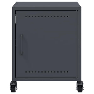 Κομοδίνο Ανθρακί 36 x 39 x 43,5 εκ. από Χάλυβα
