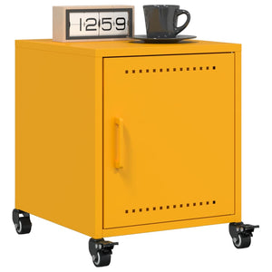 Κομοδίνο Μουσταρδί 36x39x43,5 εκ. από Χάλυβα