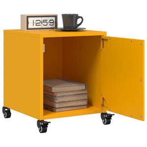 Κομοδίνο Μουσταρδί 36x39x43,5 εκ. από Χάλυβα