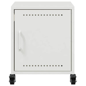 Κομοδίνο Λευκό 36x39x43,5 εκ. από Χάλυβα