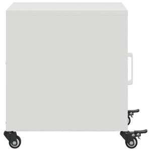Κομοδίνο Λευκό 36x39x43,5 εκ. από Χάλυβα