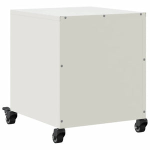 Κομοδίνο Λευκό 36x39x43,5 εκ. από Χάλυβα