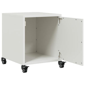Κομοδίνο Λευκό 36x39x43,5 εκ. από Χάλυβα