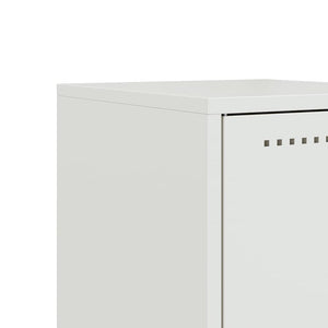 Κομοδίνο Λευκό 36x39x43,5 εκ. από Χάλυβα