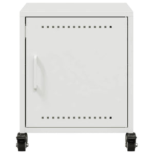 Κομοδίνα 2 τεμ. Λευκό 36x39x43,5 εκ. από Χάλυβα
