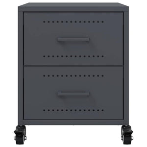 Κομοδίνο Ανθρακί 36 x 39 x 43,5 εκ. από Χάλυβα