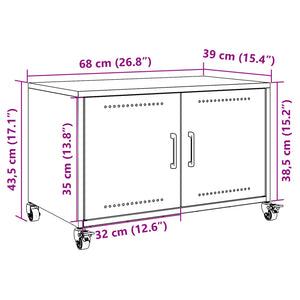 Έπιπλο Τηλεόρασης Ροζ 68 x 39 x 43,5 εκ. Χάλυβας