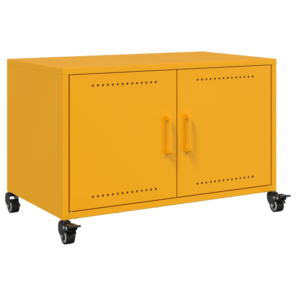 Έπιπλο Τηλεόρασης Μουσταρδί Κίτρινο 68x39x43,5 εκ. από Ατσάλι
