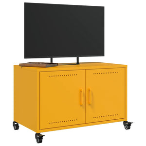 Έπιπλο Τηλεόρασης Μουσταρδί Κίτρινο 68x39x43,5 εκ. από Ατσάλι