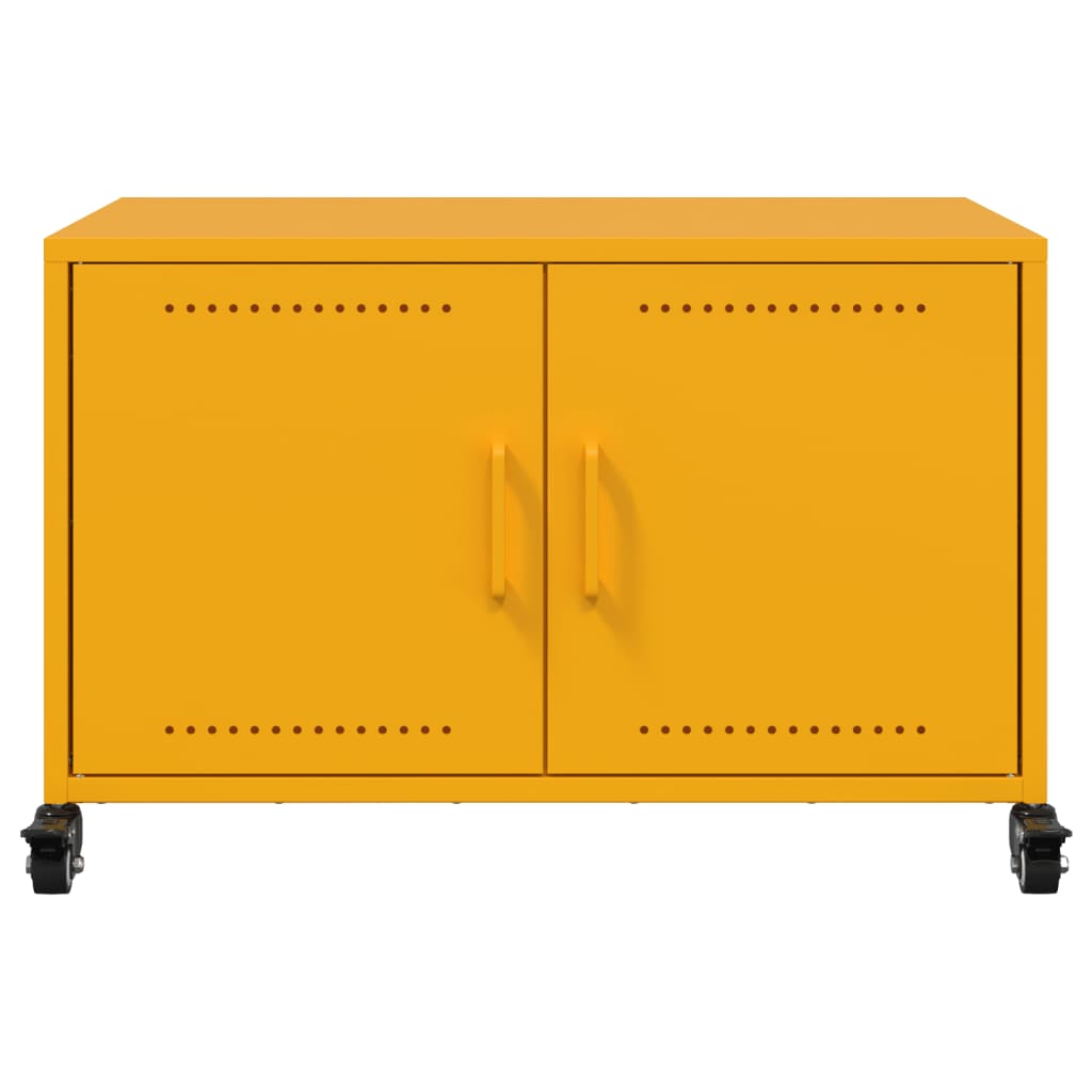 Έπιπλο Τηλεόρασης Μουσταρδί Κίτρινο 68x39x43,5 εκ. από Ατσάλι
