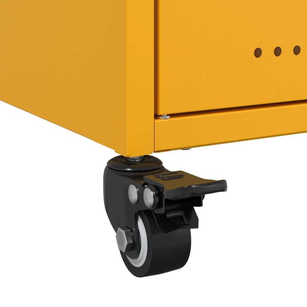 Έπιπλο Τηλεόρασης Μουσταρδί Κίτρινο 68x39x43,5 εκ. από Ατσάλι