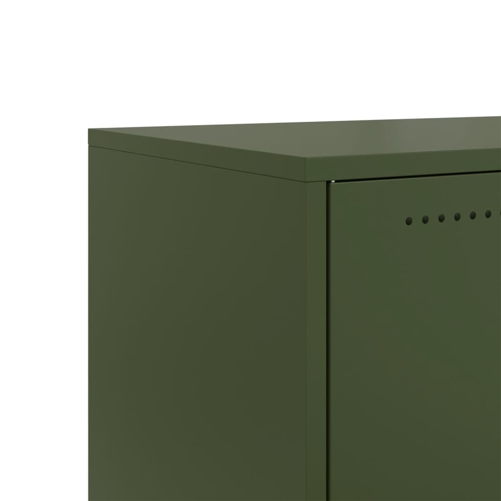 Έπιπλο Τηλεόρασης Πράσινο Λαδί 68x39x43,5 εκ. από Ατσάλι - Pakobazaar