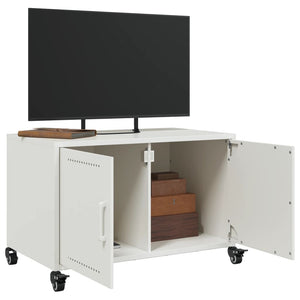 Έπιπλο Τηλεόρασης Λευκό 68 x 39 x 43,5 εκ. Χάλυβας - Pakobazaar