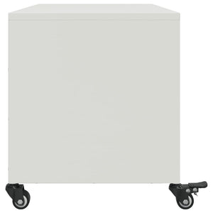 Έπιπλο Τηλεόρασης Λευκό 68 x 39 x 43,5 εκ. Χάλυβας - Pakobazaar