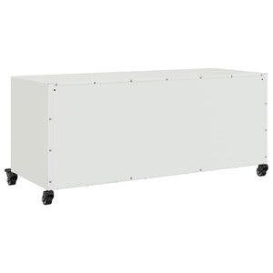 Έπιπλο Τηλεόρασης Λευκό 100,5x39x43,5 εκ. Ατσάλι