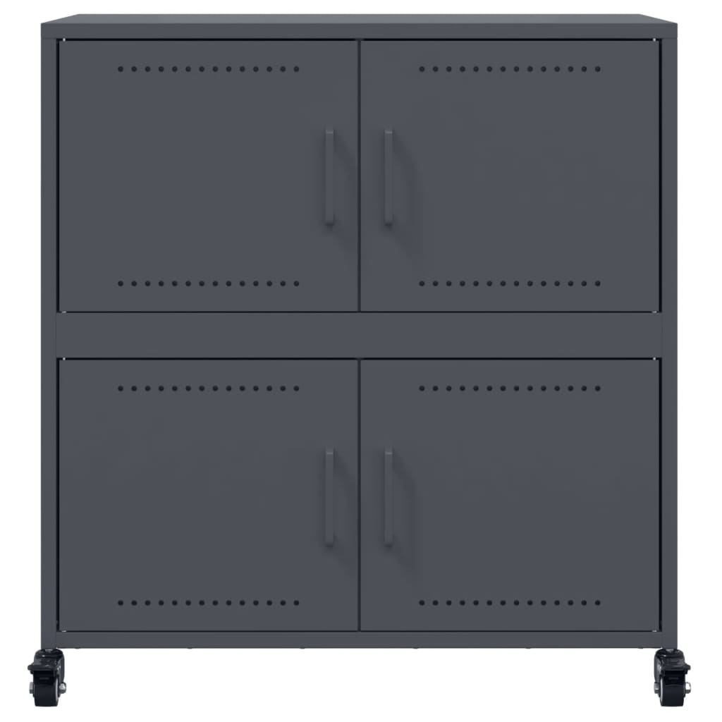 Μπουφές Ανθρακί 68x39x72 εκ. από Ατσάλι