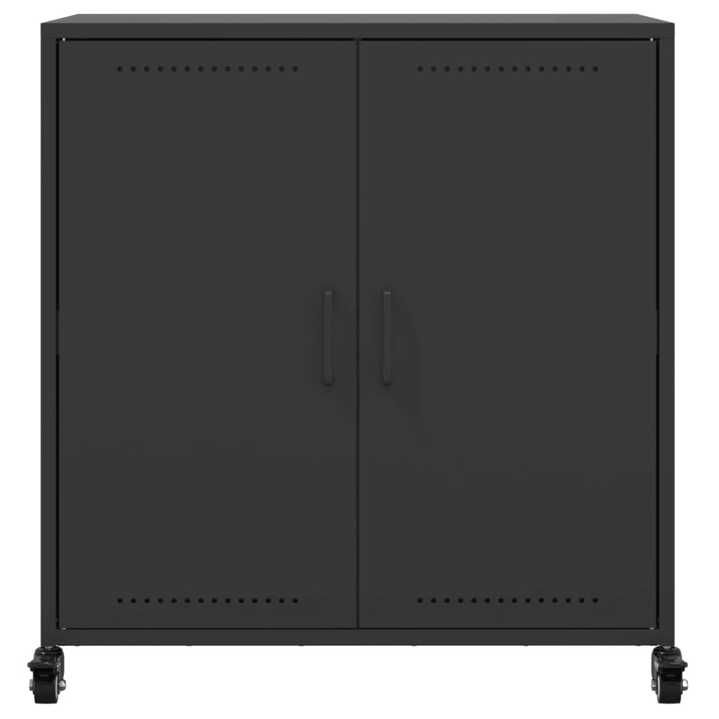 Ντουλάπι Μαύρο 68x39x72 εκ. από Χάλυβα