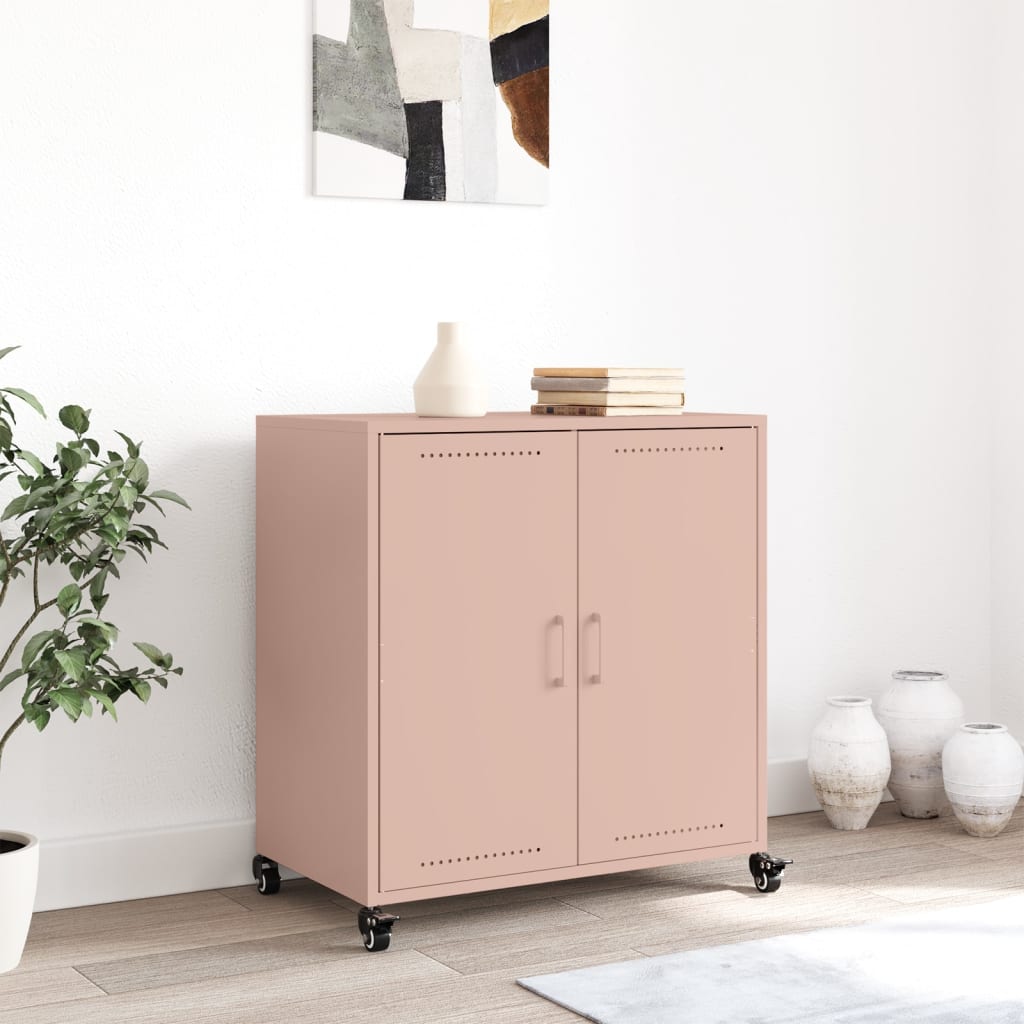 Ντουλάπι Ροζ 68x39x72 εκ. από Χάλυβα - Pakobazaar