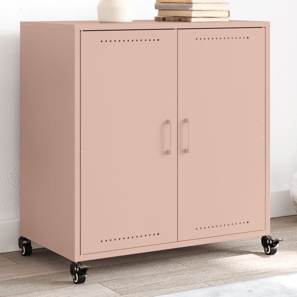 Ντουλάπι Ροζ 68x39x72 εκ. από Χάλυβα - Pakobazaar