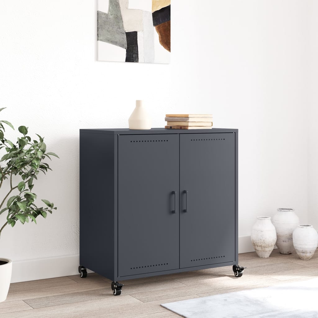 Μπουφές Ανθρακί 68x39x72 εκ. από Ατσάλι - Pakobazaar