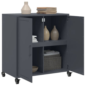 Μπουφές Ανθρακί 68x39x72 εκ. από Ατσάλι - Pakobazaar