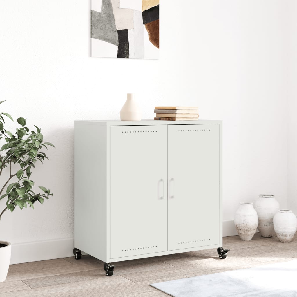 Ντουλάπι Λευκό 68x39x72 εκ. από Χάλυβα - Pakobazaar