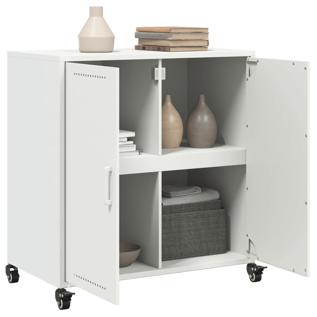 Ντουλάπι Λευκό 68x39x72 εκ. από Χάλυβα - Pakobazaar