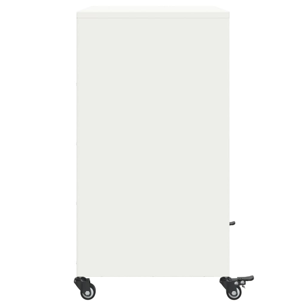 Ντουλάπι Λευκό 68x39x72 εκ. από Χάλυβα - Pakobazaar