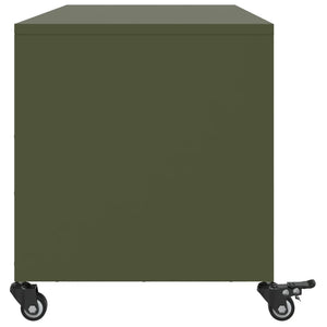 Έπιπλο Τηλεόρασης Πράσινο Λαδί 100,5x39x43,5 εκ. από Ατσάλι - Pakobazaar