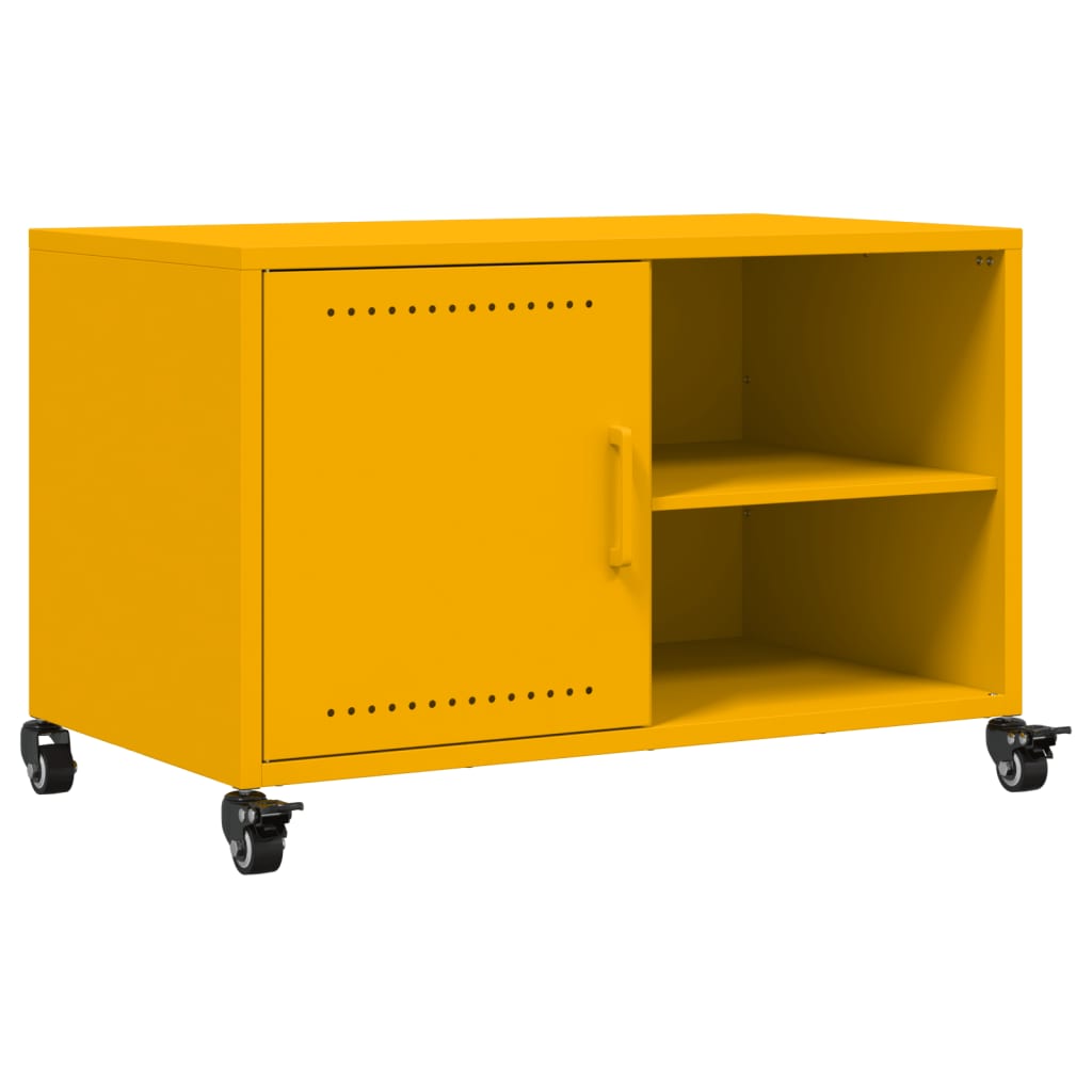 Έπιπλο Τηλεόρασης Μουσταρδί Κίτρινο 68x39x43,5 εκ. από Ατσάλι