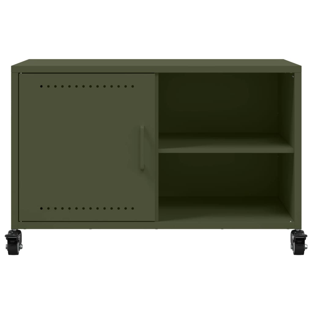 Έπιπλο Τηλεόρασης Πράσινο Λαδί 68x39x43,5 εκ. από Ατσάλι - Pakobazaar