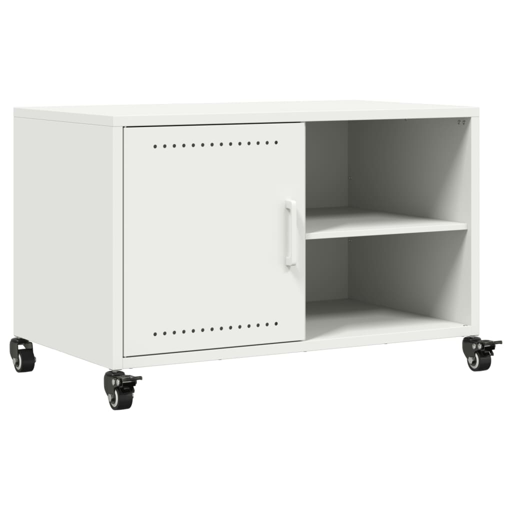 Έπιπλο Τηλεόρασης Λευκό 68 x 39 x 43,5 εκ. Χάλυβας