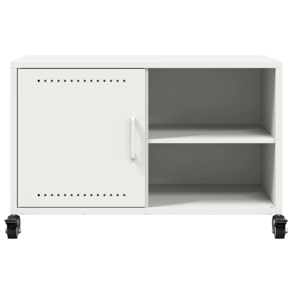 Έπιπλο Τηλεόρασης Λευκό 68 x 39 x 43,5 εκ. Χάλυβας