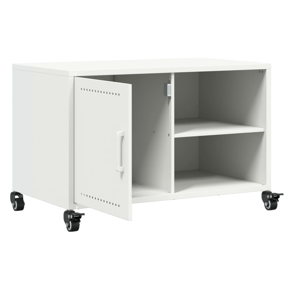 Έπιπλο Τηλεόρασης Λευκό 68 x 39 x 43,5 εκ. Χάλυβας