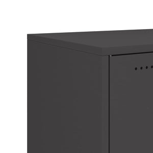 Ντουλάπι Μαύρο 100,5x39x72 εκ. από Χάλυβα