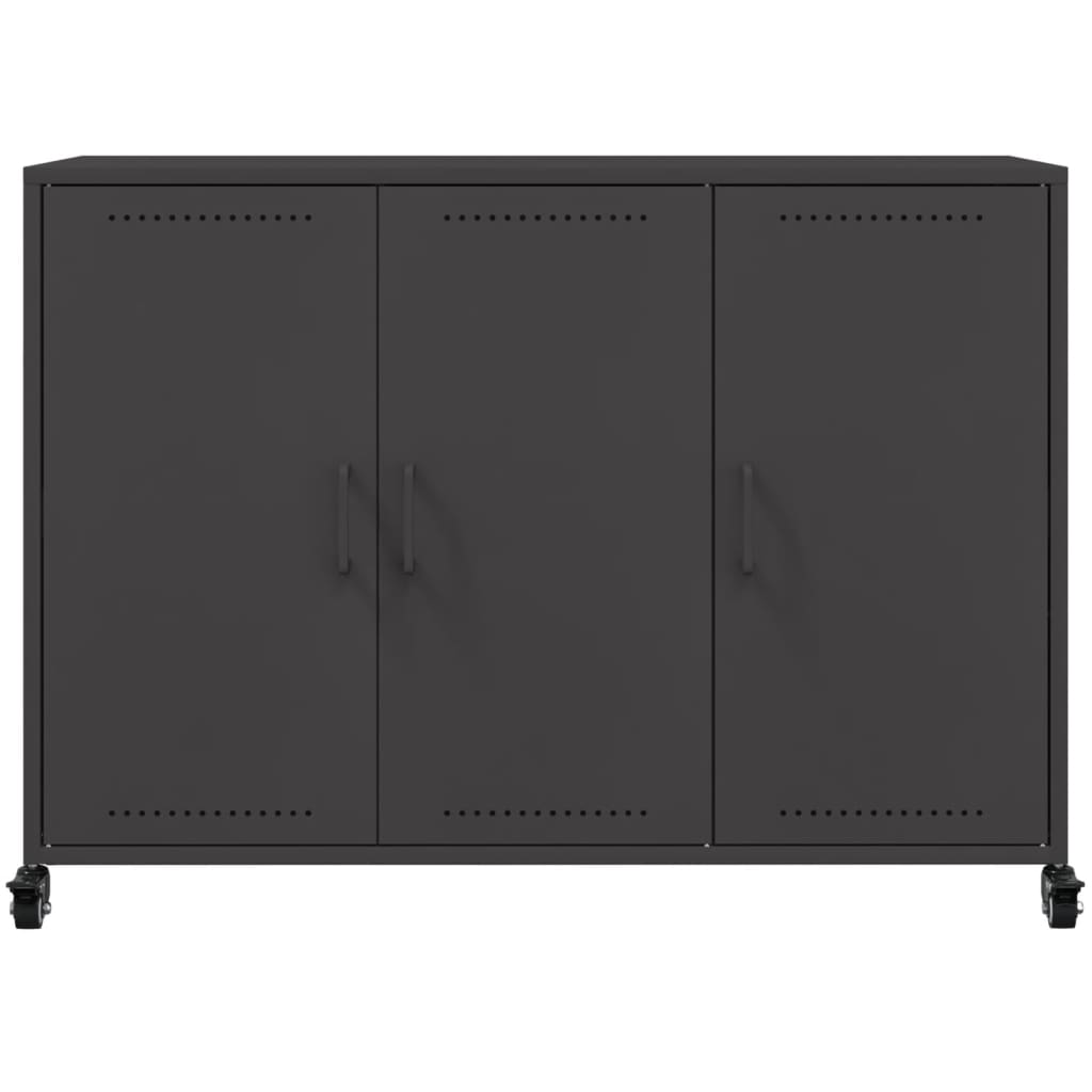 Ντουλάπι Μαύρο 100,5x39x72 εκ. από Χάλυβα