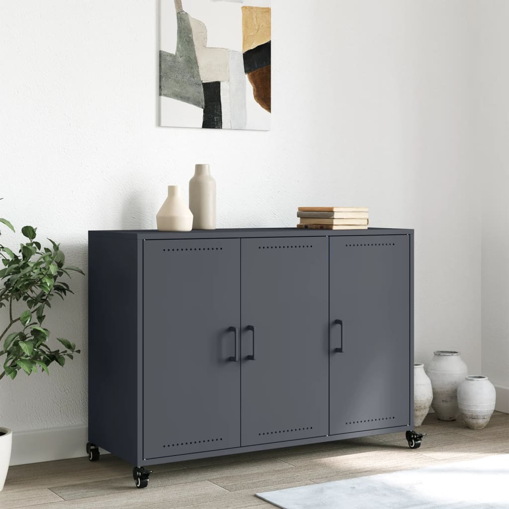 Ντουλάπι Ανθρακί 100,5x39x72 εκ. από Χάλυβα - Pakobazaar