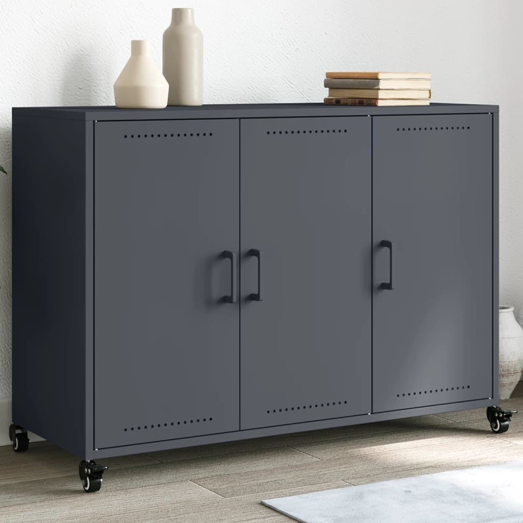 Ντουλάπι Ανθρακί 100,5x39x72 εκ. από Χάλυβα - Pakobazaar