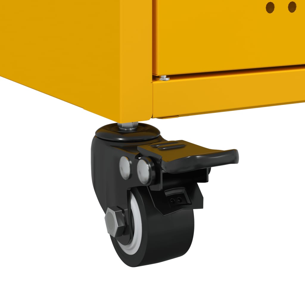 Ντουλάπι Μουσταρδί 100,5x39x72 εκ. από Ατσάλι