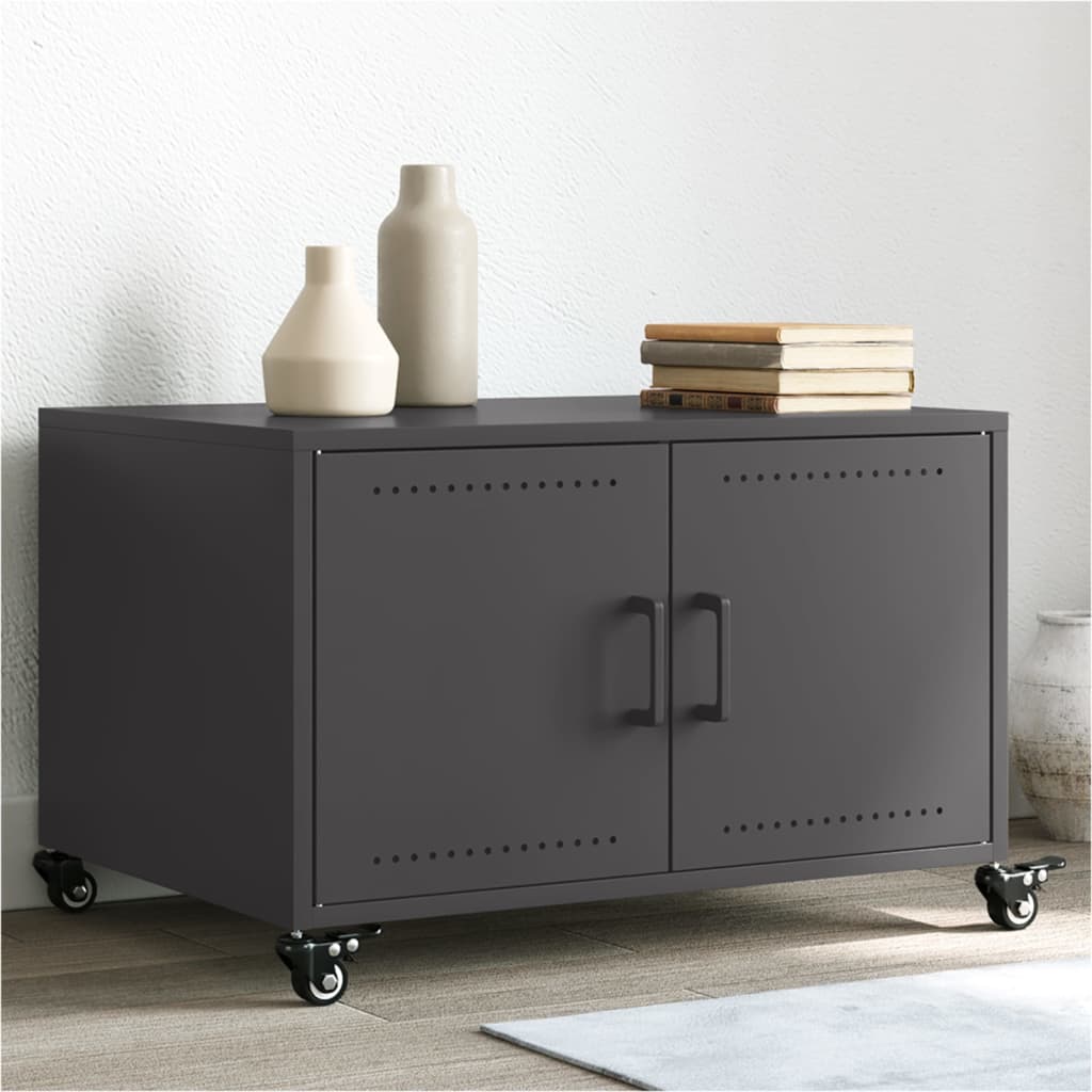 Τραπεζάκι Σαλονιού Μαύρο 68x50x43,5 εκ. από Ατσάλι