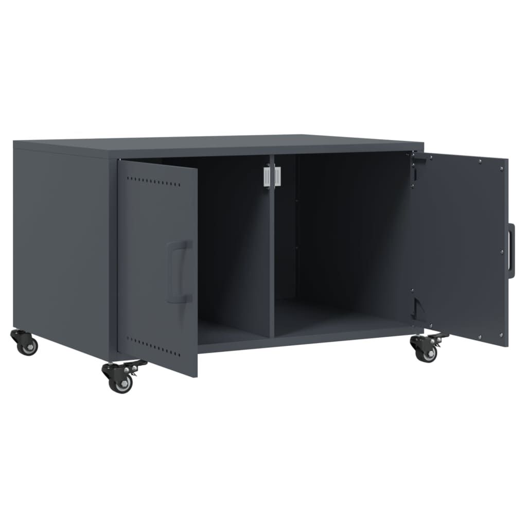 Τραπέζι Κήπου Ανθρακί 68x50x43,5 εκ. Ατσάλινο